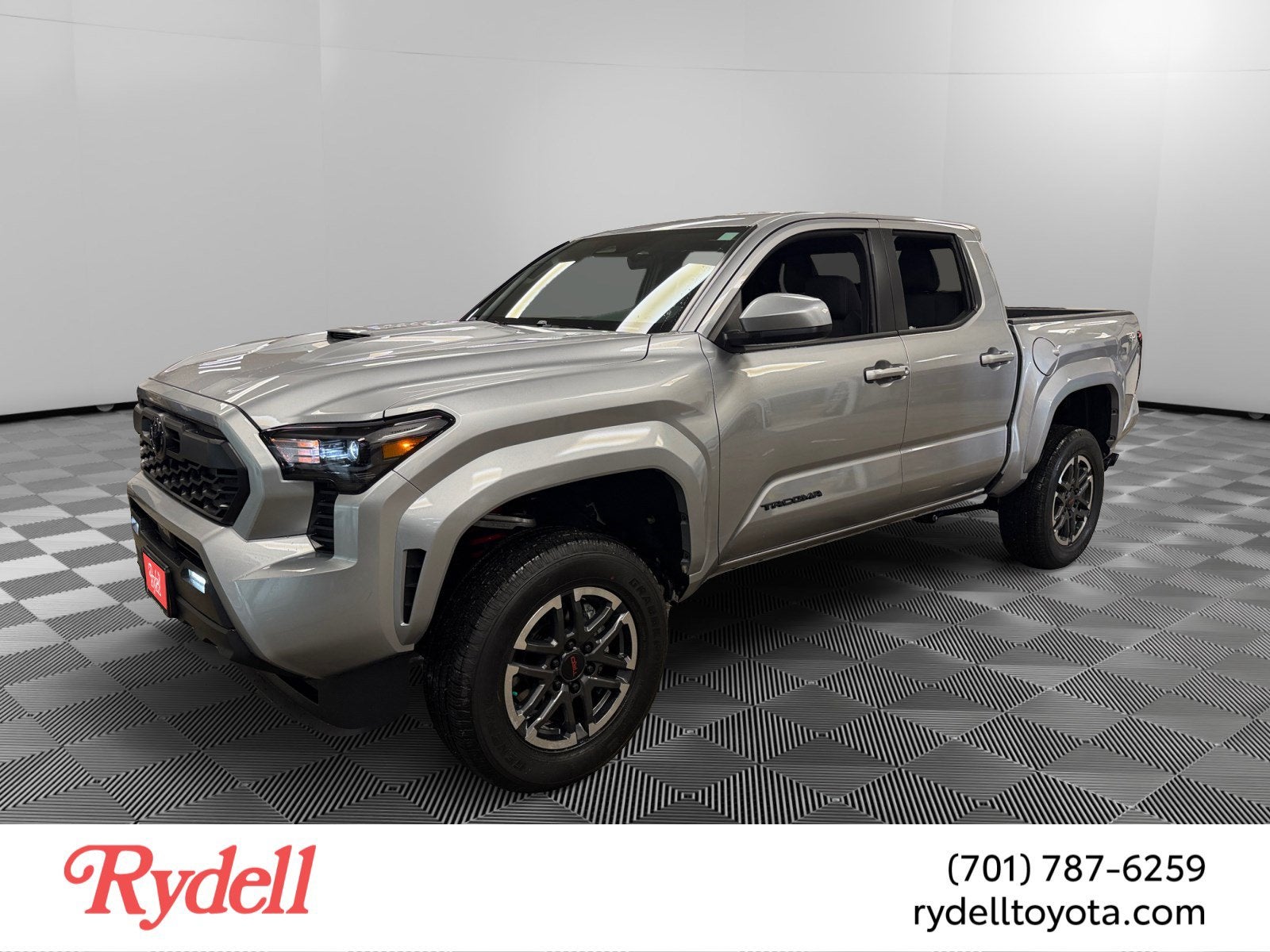 2026 Toyota Tacoma TRD Sport in Celestial Silver Metallic — front three-quarter view