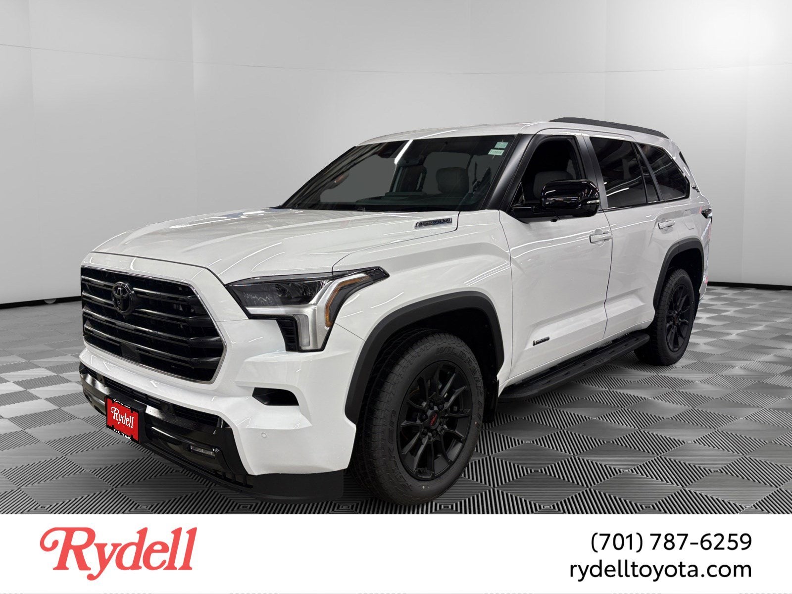 2026 Toyota Sequoia Limited in Ice Cap — front three-quarter view