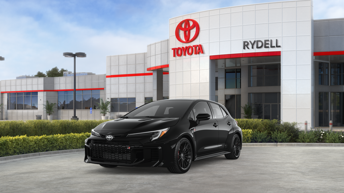 2026 Toyota GR Corolla MT in Black — front three-quarter view