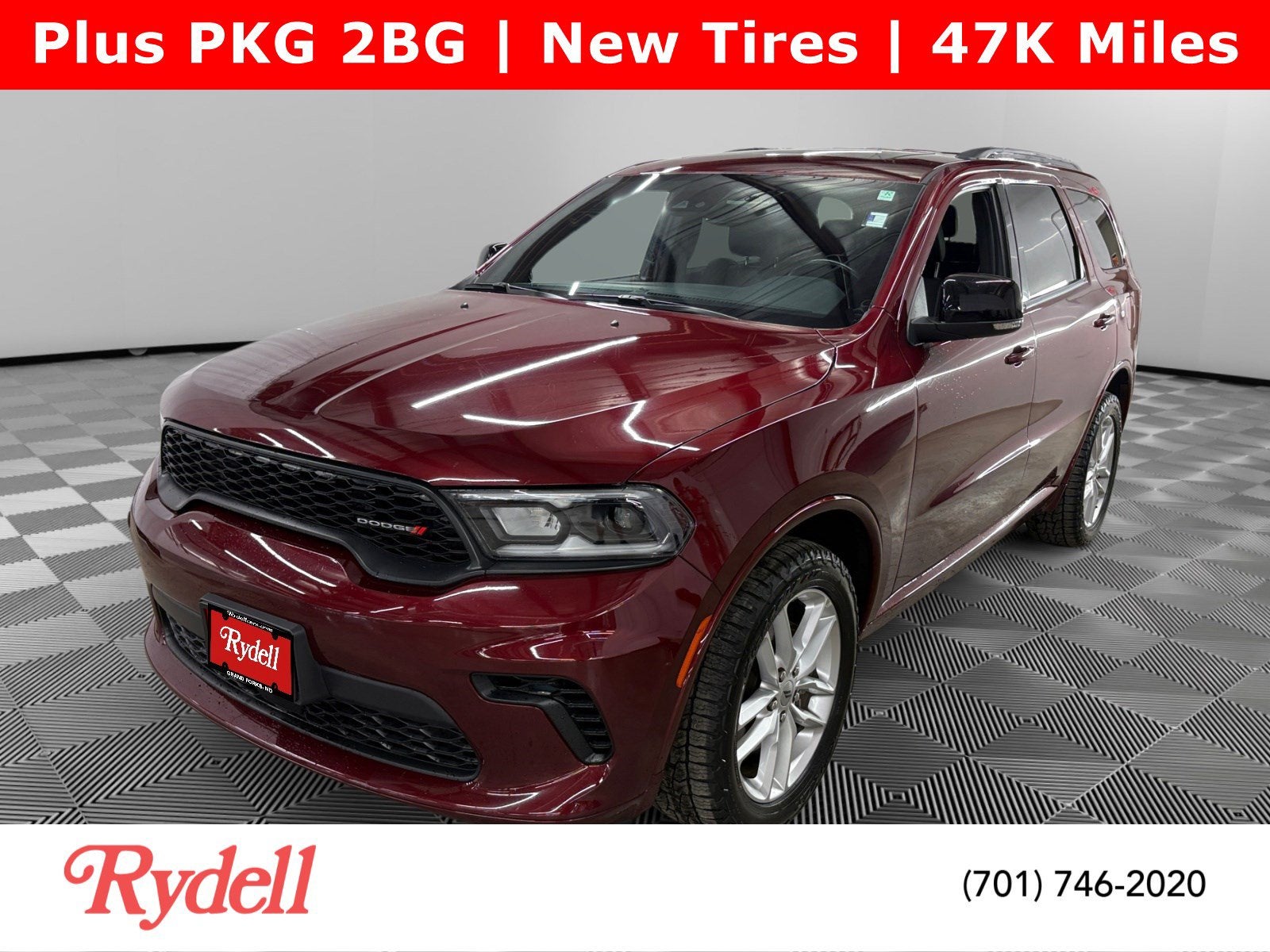 2024 Dodge Durango GT Plus in Octane Red — front three-quarter view
