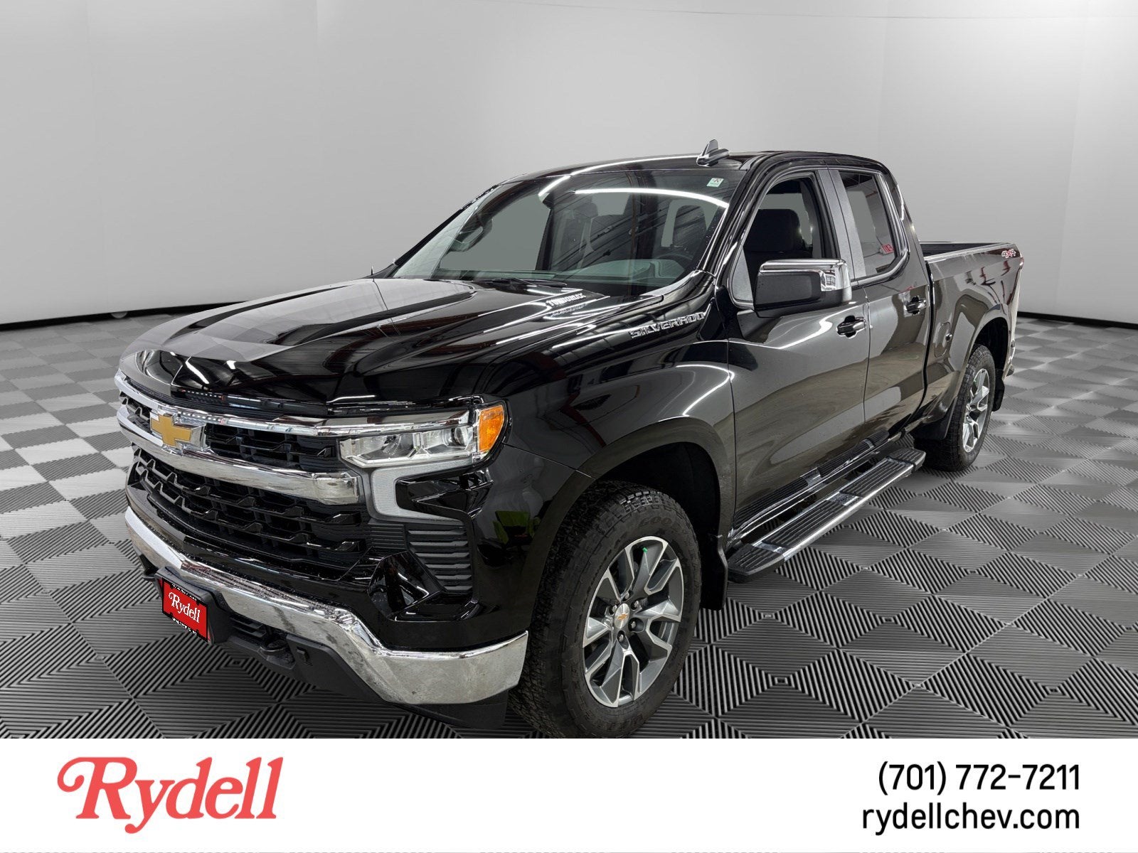 2026 Chevrolet Silverado 1500 LT (2FL) in Black — front three-quarter view