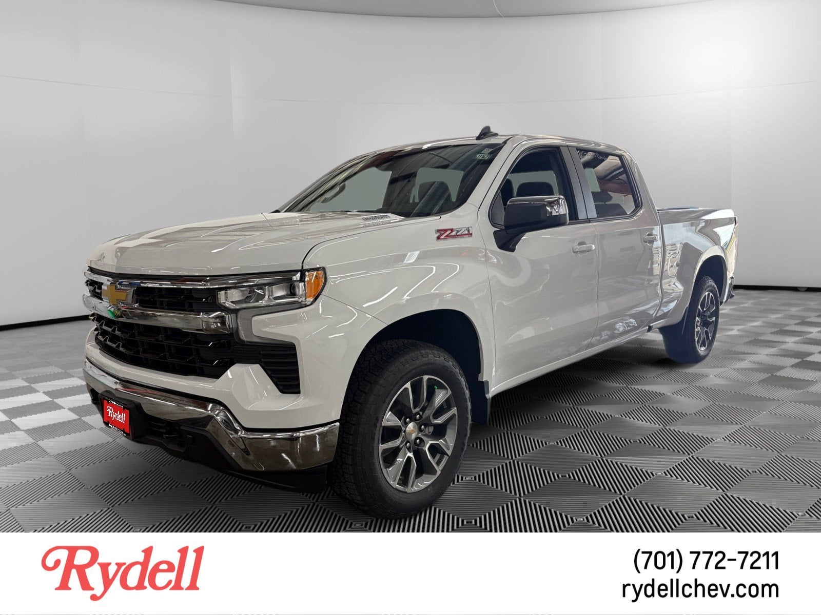 2026 Chevrolet Silverado 1500 LT in Summit White — front three-quarter view
