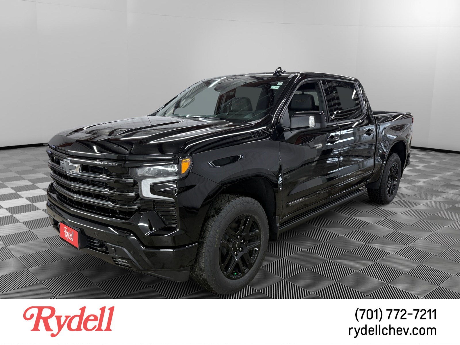 2026 Chevrolet Silverado 1500 High Country in Black — front three-quarter view