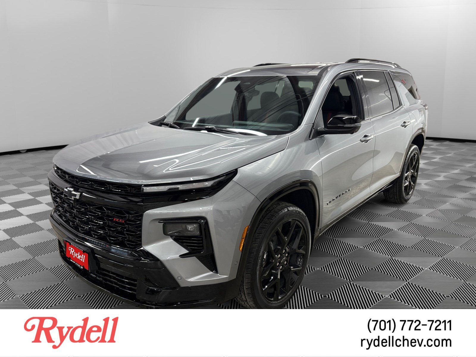 2026 Chevrolet Traverse RS in Sterling Gray Metallic — front three-quarter view