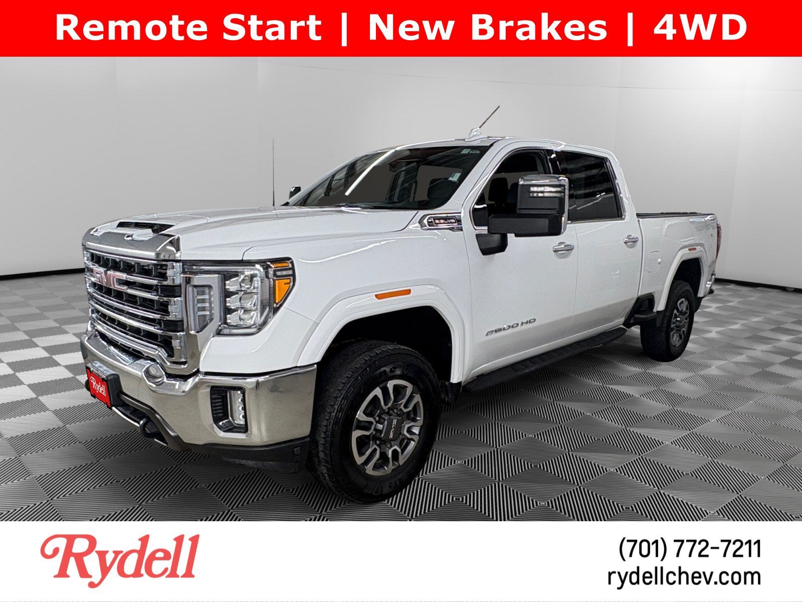 2023 GMC Sierra 2500 HD SLT in Summit White — front three-quarter view
