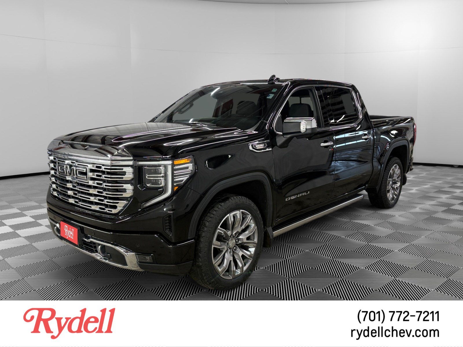 2024 GMC Sierra 1500 Denali in Onyx Black — front three-quarter view