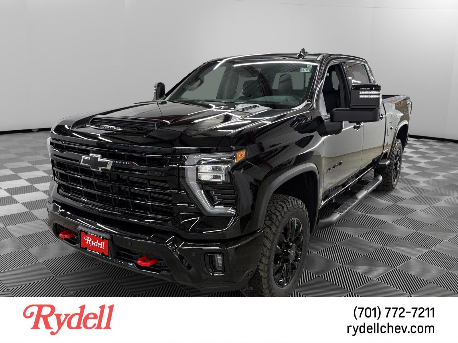 2026 Chevrolet Silverado 3500 HD LTZ in Black — front three-quarter view