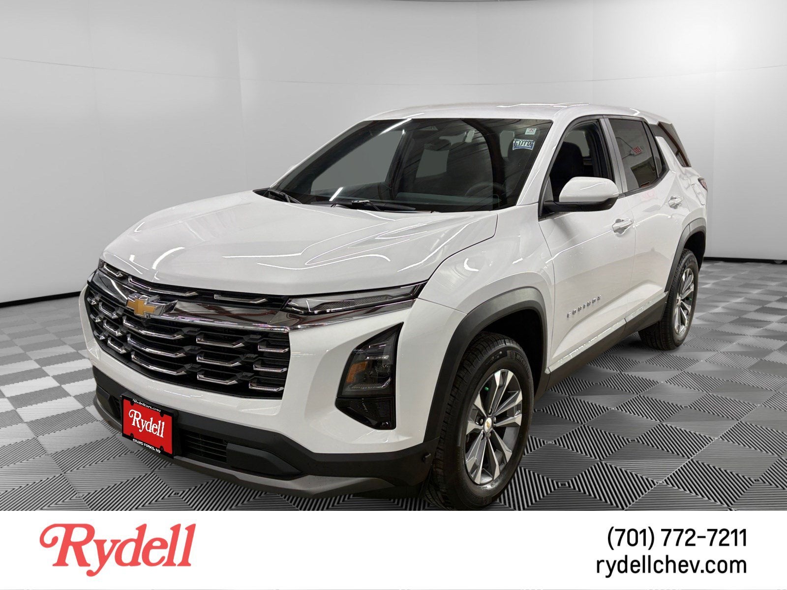 2027 Chevrolet Equinox AWD LT in Summit White — front three-quarter view