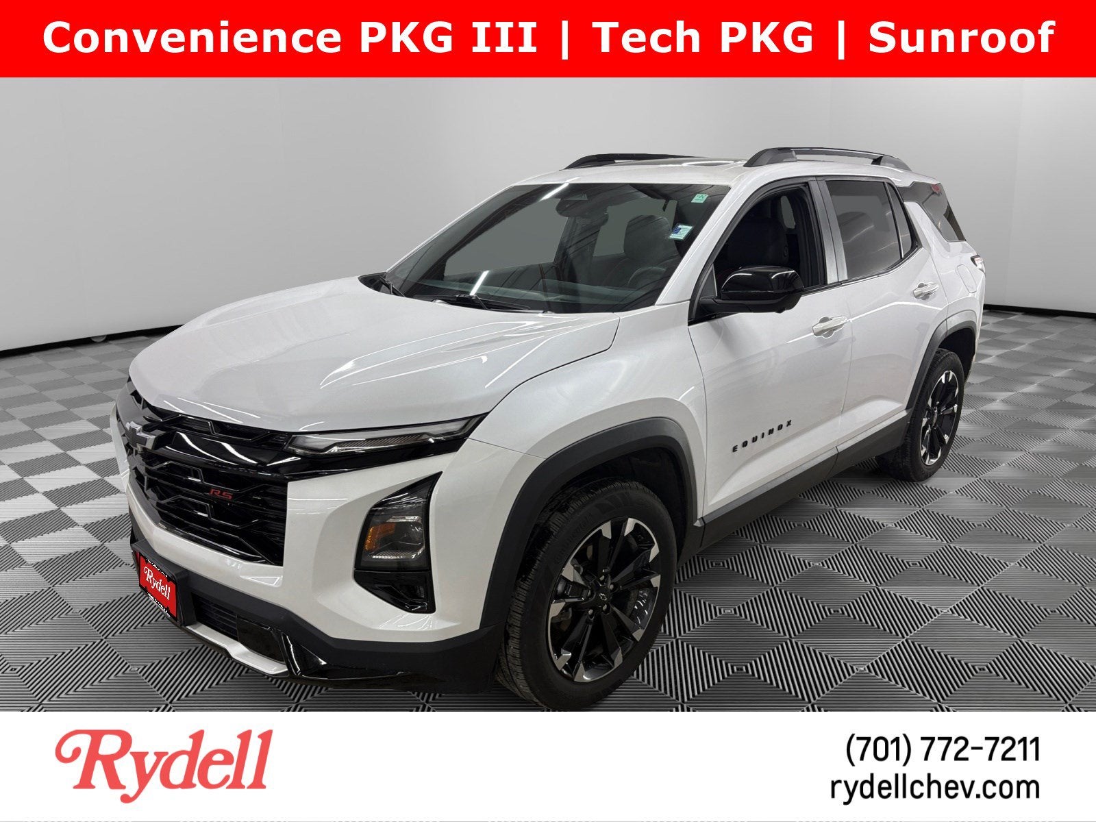 2025 Chevrolet Equinox RS in Iridescent Pearl Tricoat — front three-quarter view