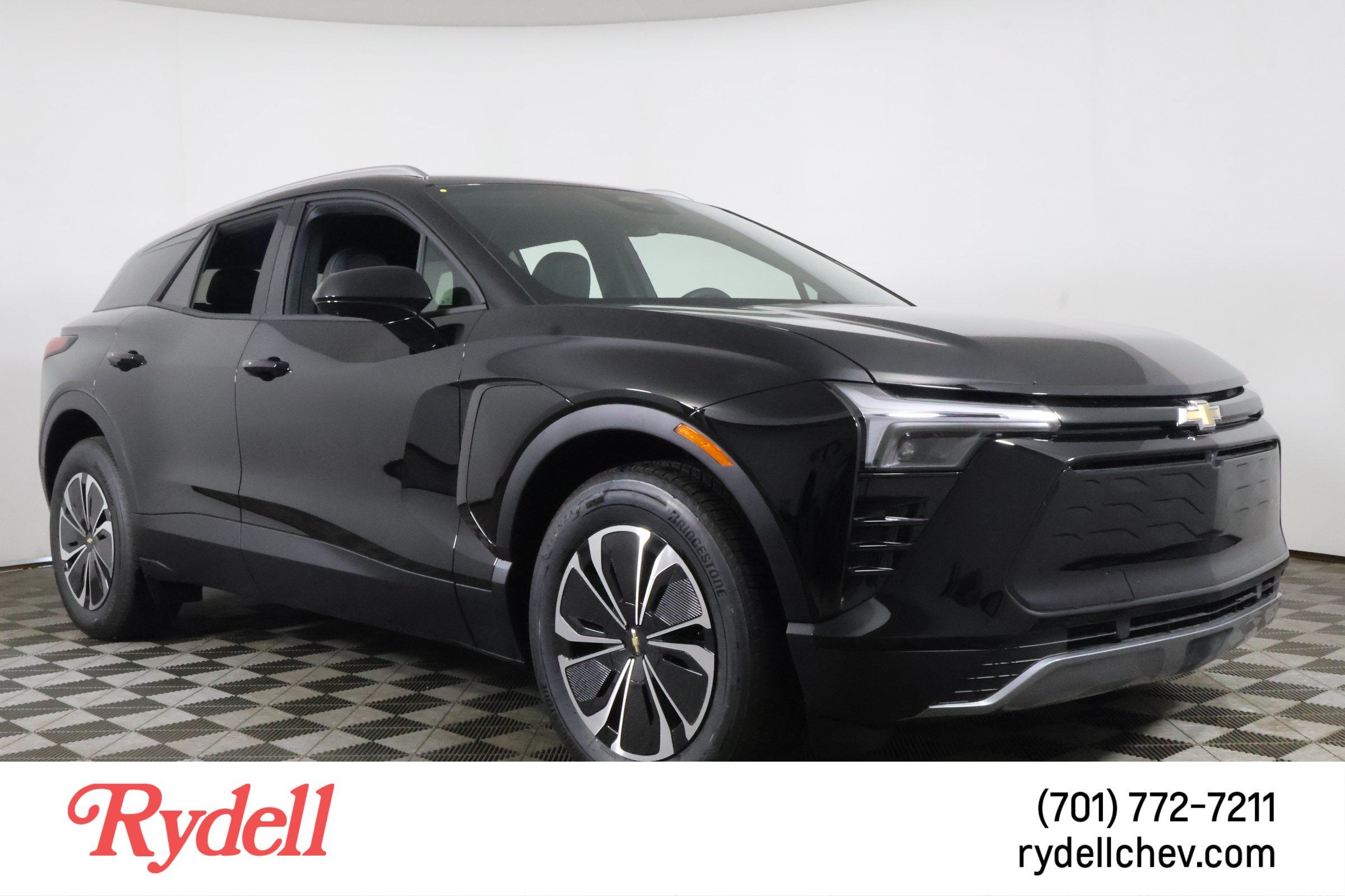 2025 Chevrolet Blazer EV LT in Black — front three-quarter view
