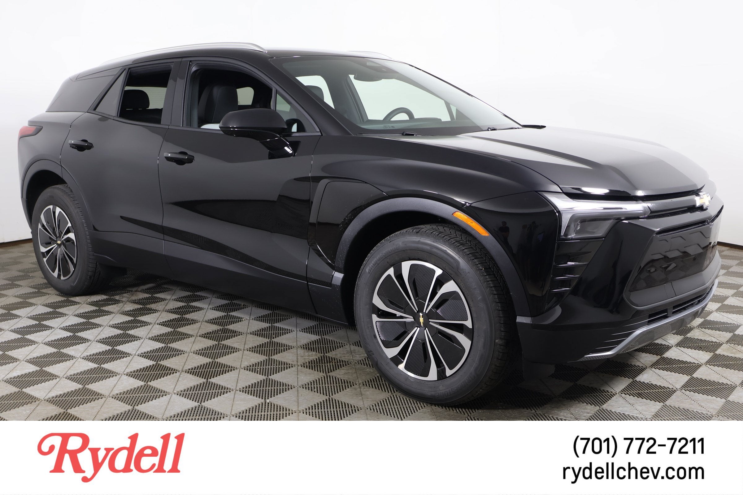 2025 Chevrolet Blazer EV LT in Black — front three-quarter view