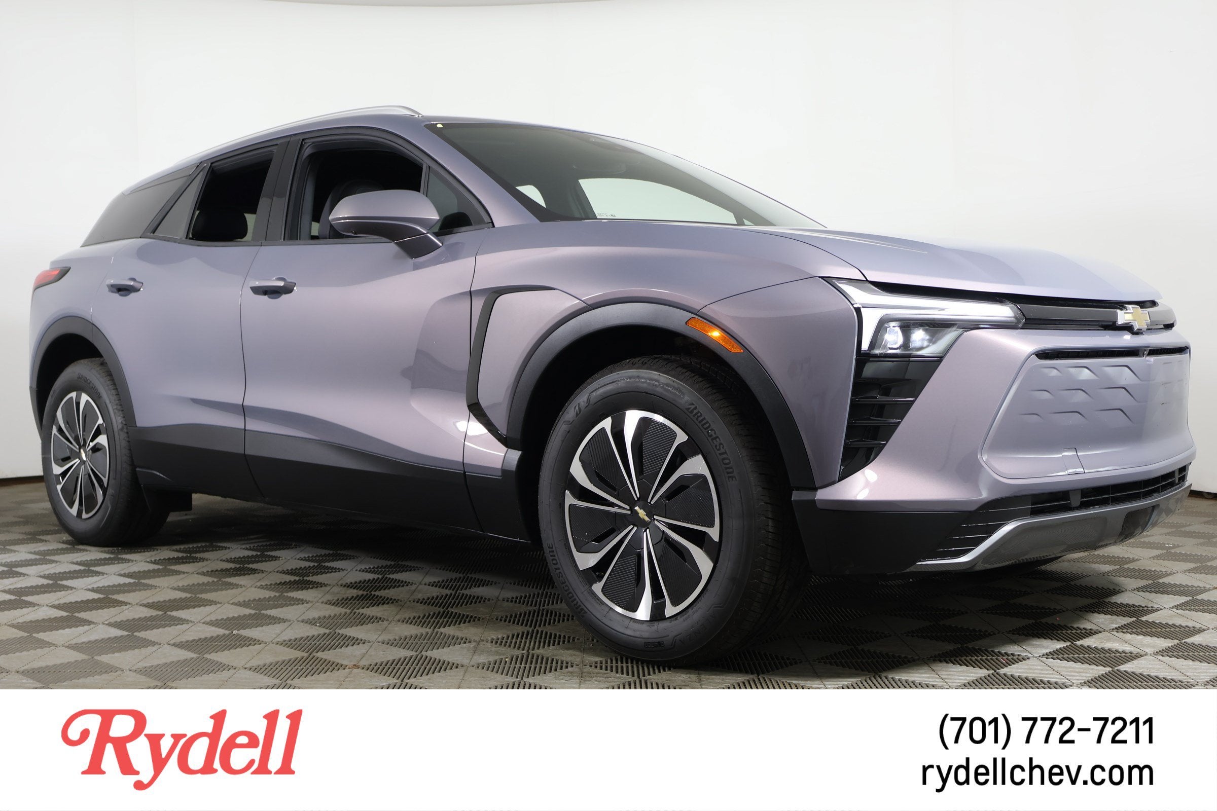 2025 Chevrolet Blazer EV LT in Galaxy Gray Metallic — front three-quarter view