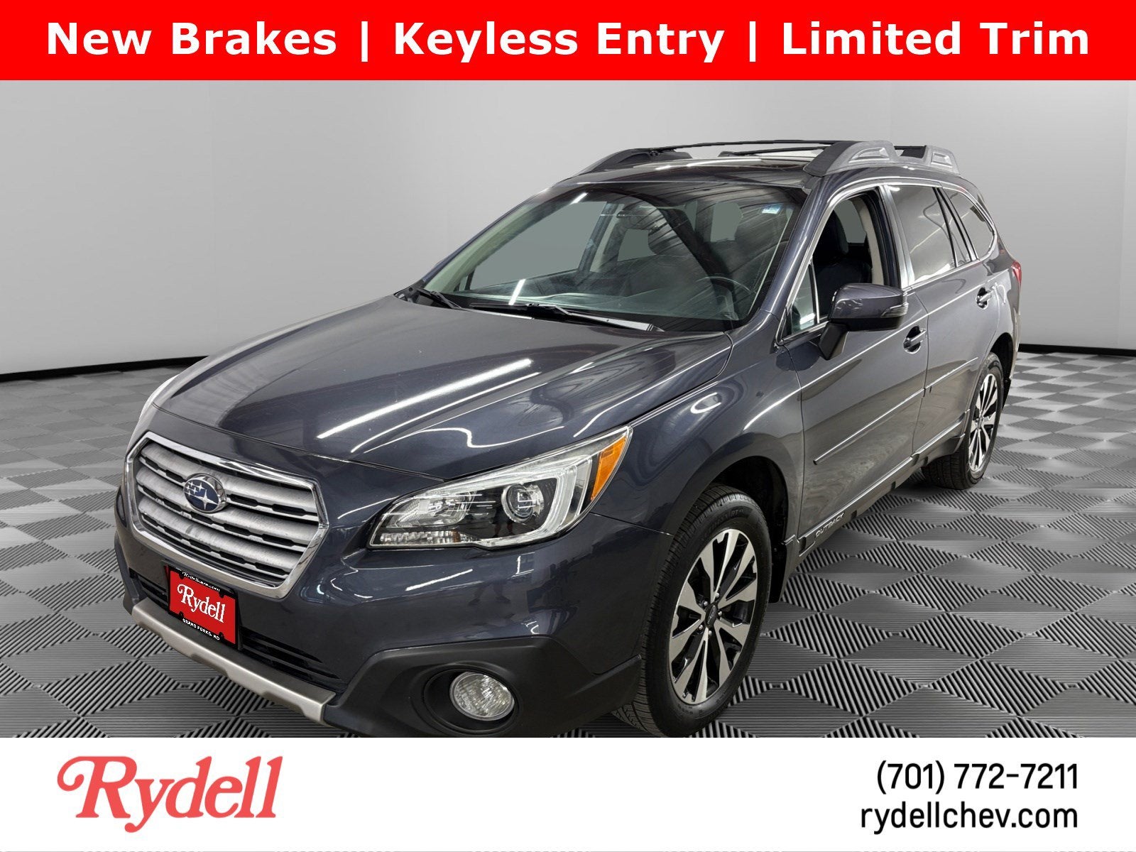 2017 Subaru Outback 2.5i Limited in Gray — front three-quarter view