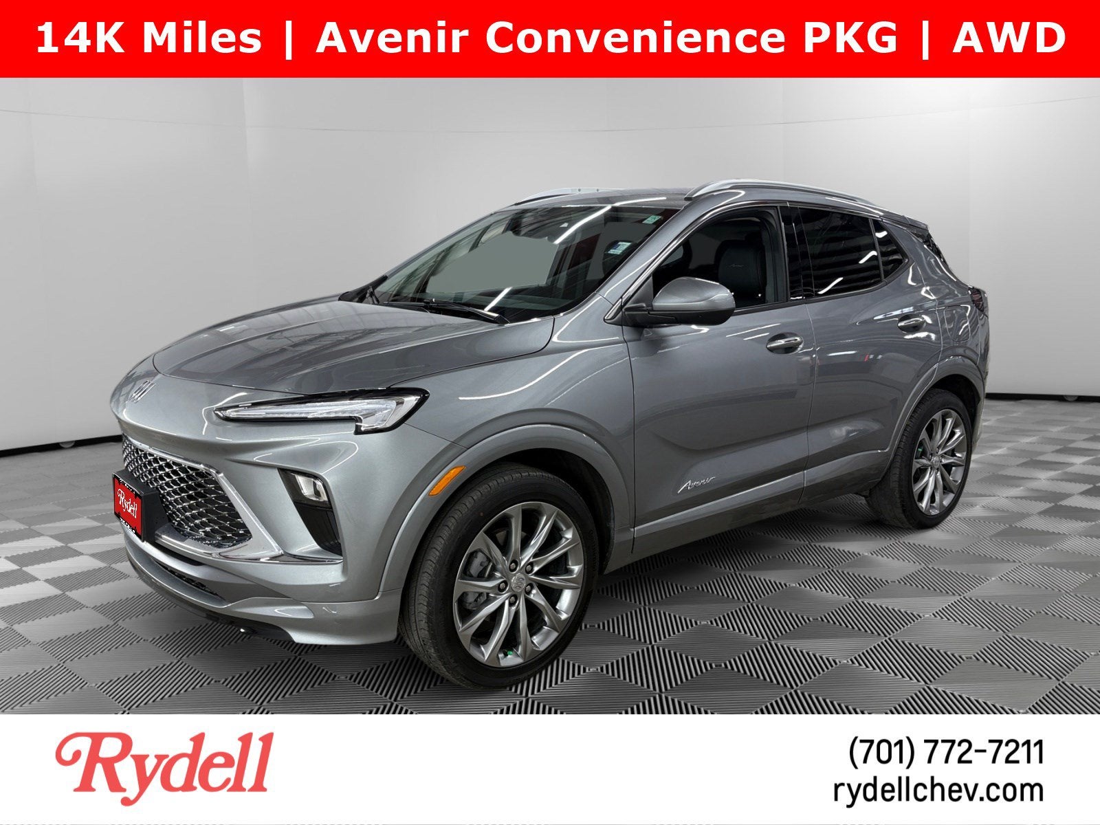 2024 Buick Encore GX Avenir in Moonstone Gray Metallic — front three-quarter view
