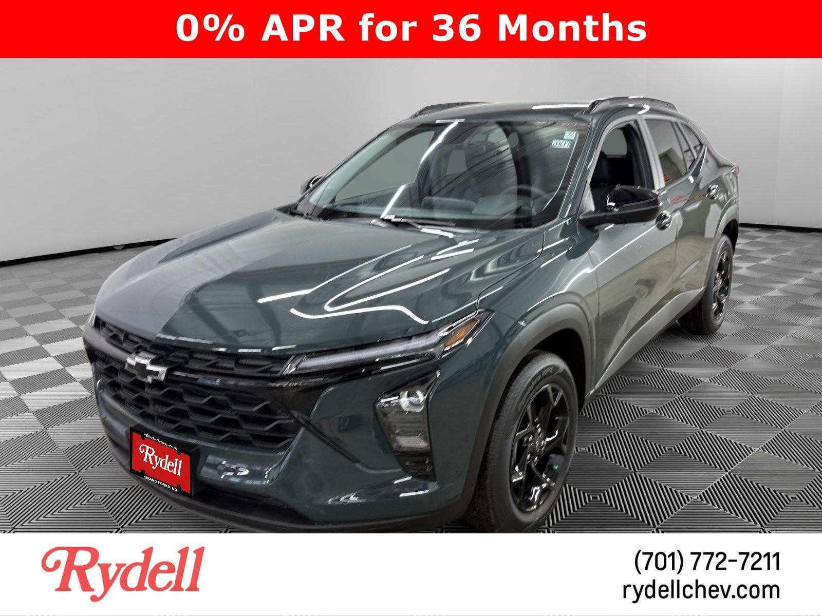 2026 Chevrolet Trax LT in Cypress Gray — front three-quarter view