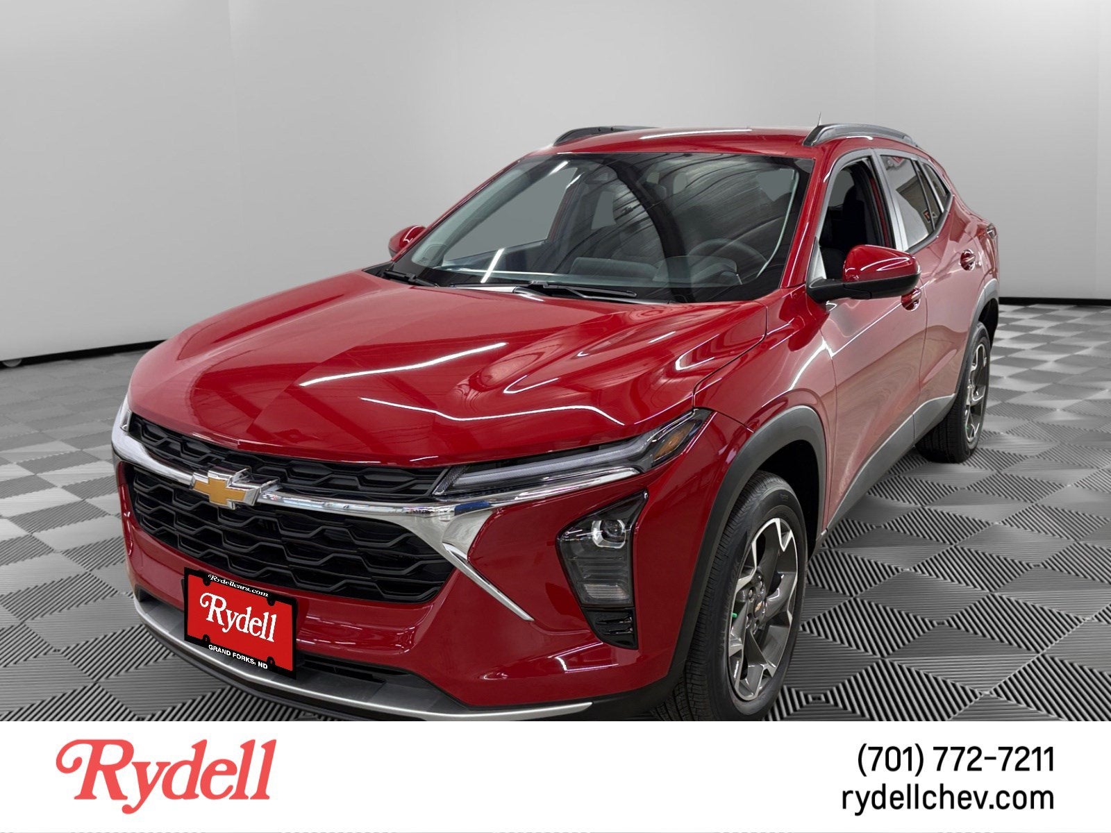 2026 Chevrolet Trax LT in Apex Red — front three-quarter view