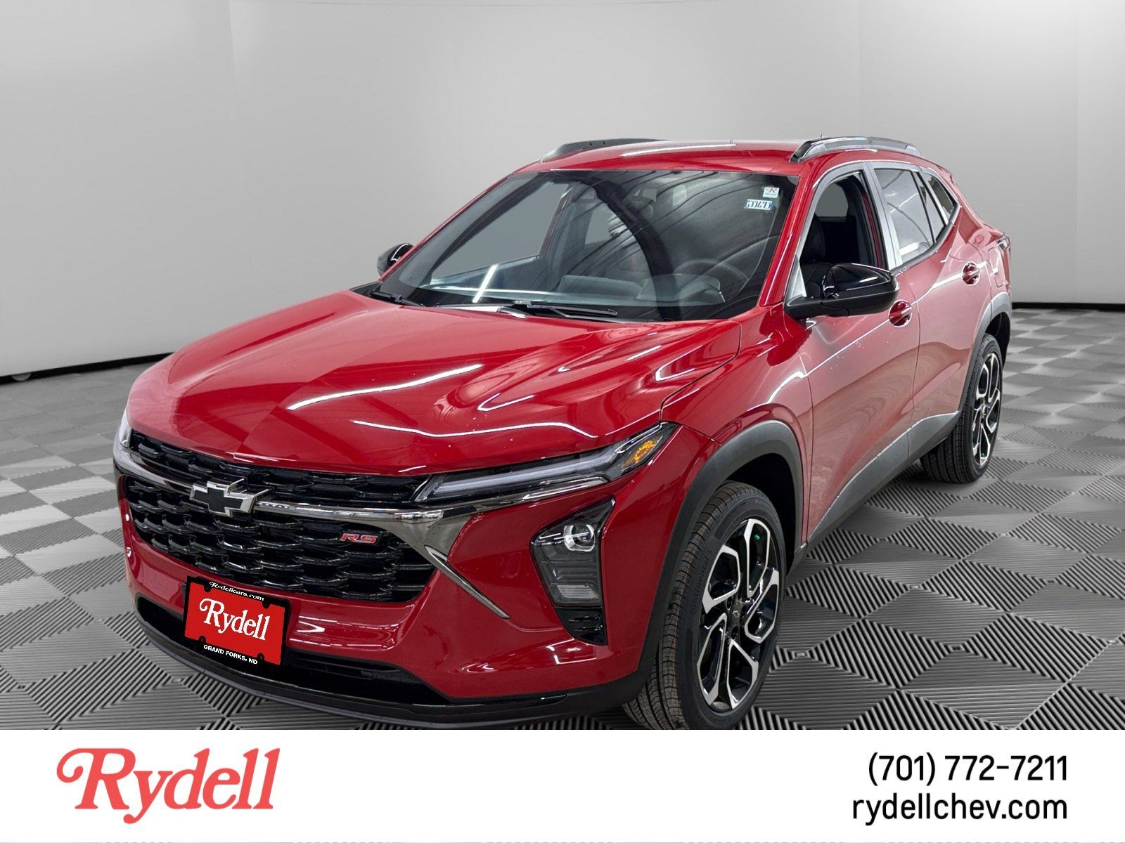 2026 Chevrolet Trax 2RS in Apex Red — front three-quarter view