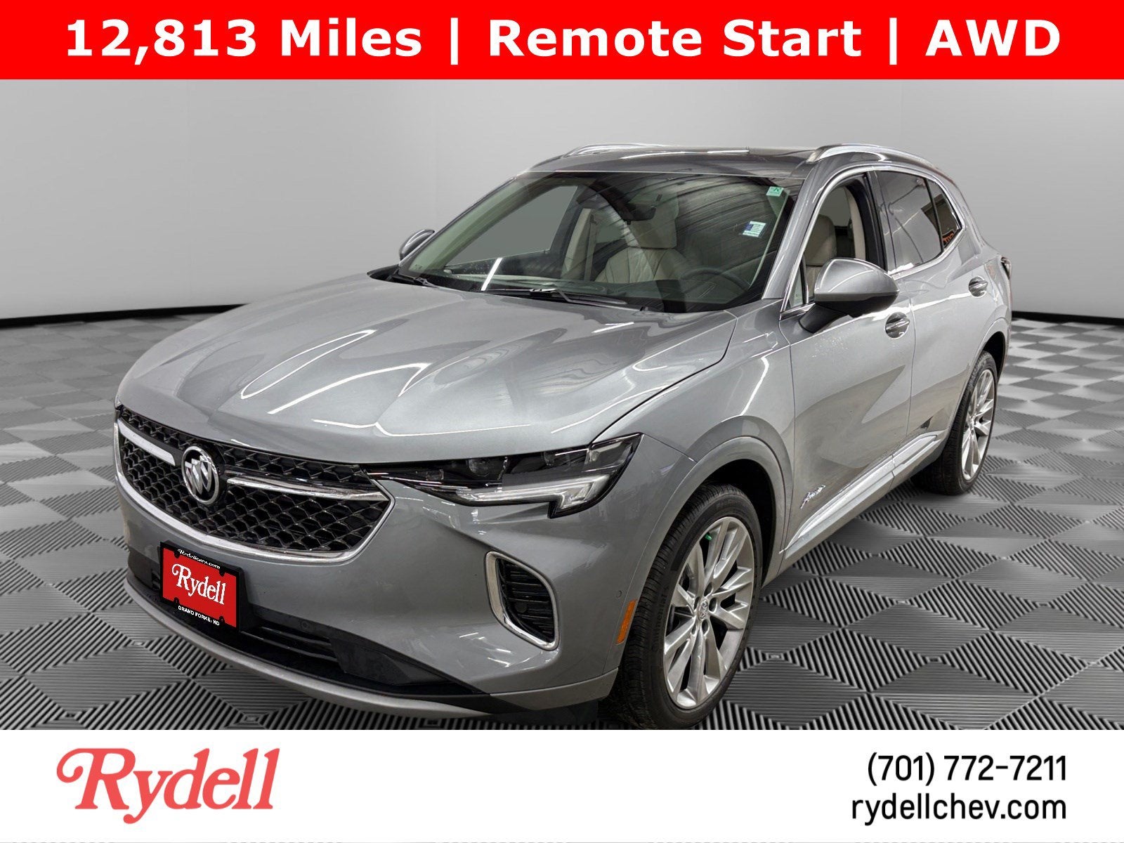 2023 Buick Envision Avenir in Moonstone Gray Metallic — front three-quarter view