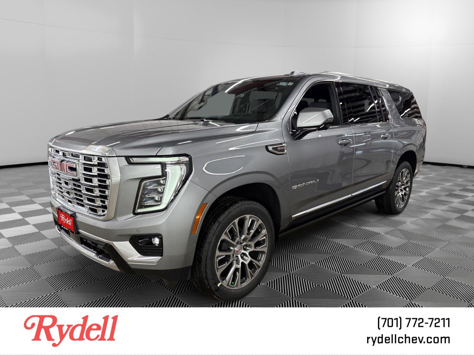 2026 GMC Yukon XL Denali in Sterling Metallic — front three-quarter view