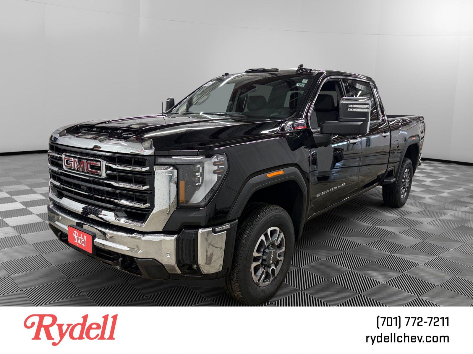 2026 GMC Sierra 2500 HD SLT in Onyx Black — front three-quarter view