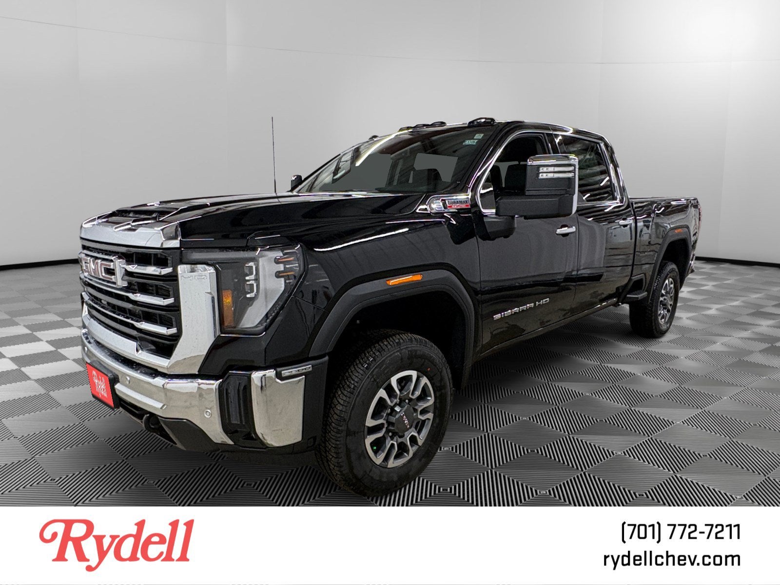 2026 GMC Sierra 2500 HD SLT in Onyx Black — front three-quarter view