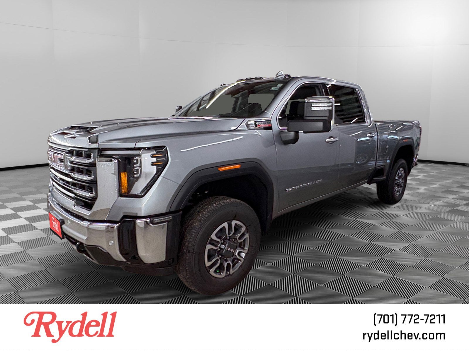 2026 GMC Sierra 2500 HD SLT in Sterling Metallic — front three-quarter view