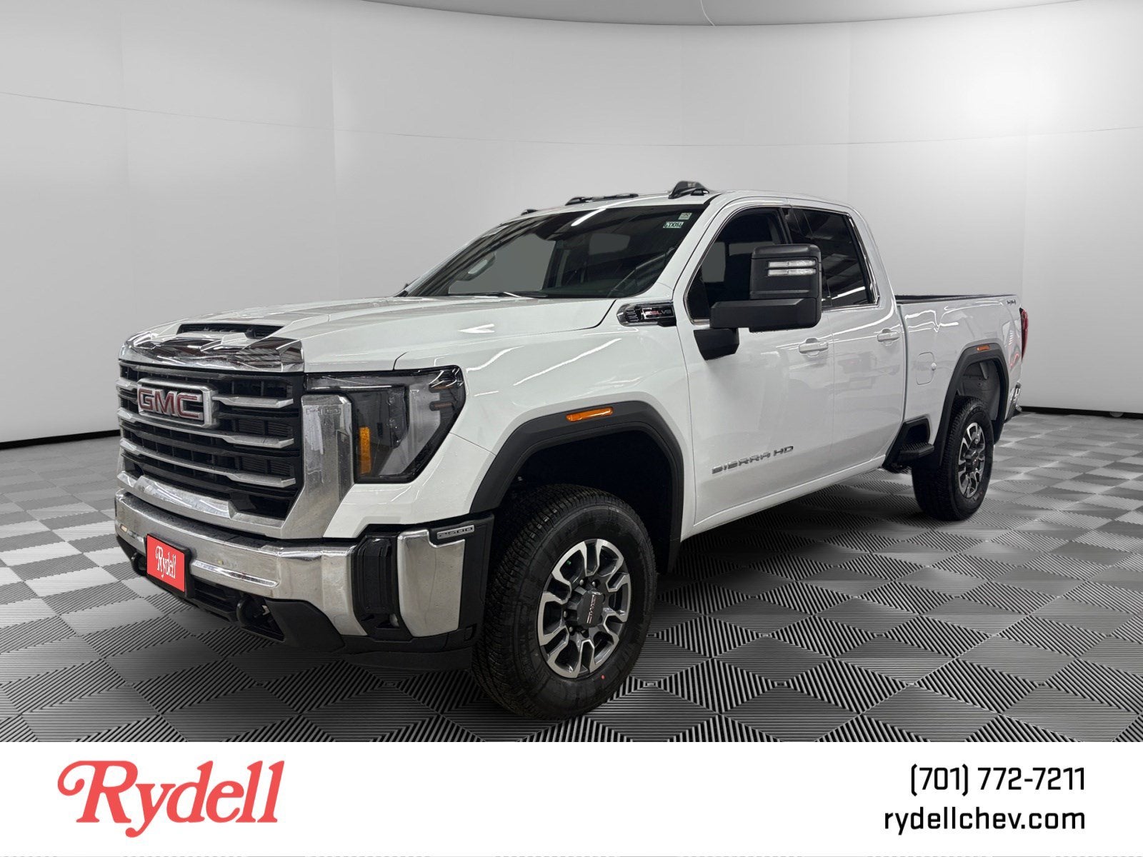 2026 GMC Sierra 2500 HD SLE in Summit White — front three-quarter view