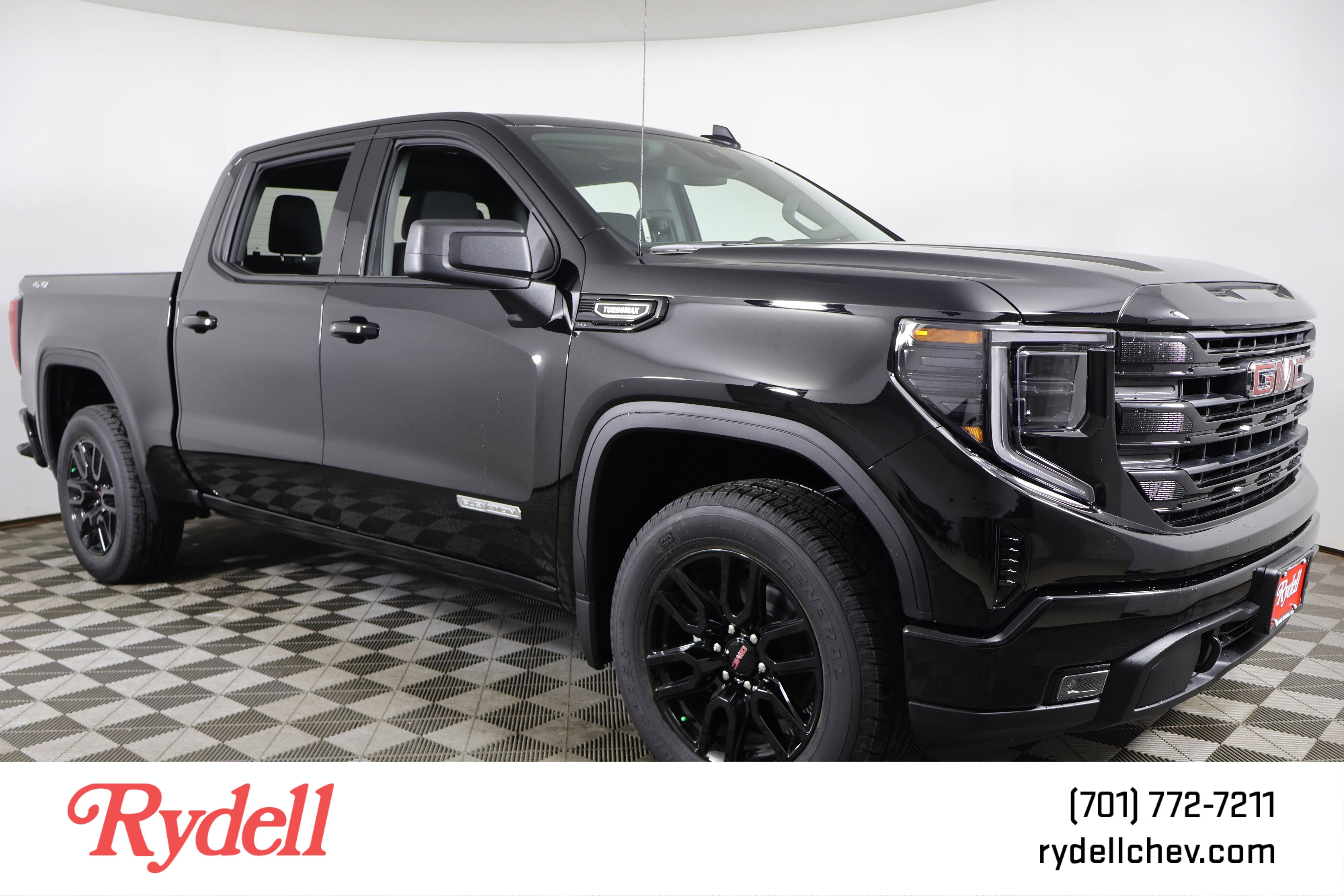 2026 GMC Sierra 1500 Elevation in Onyx Black — front three-quarter view