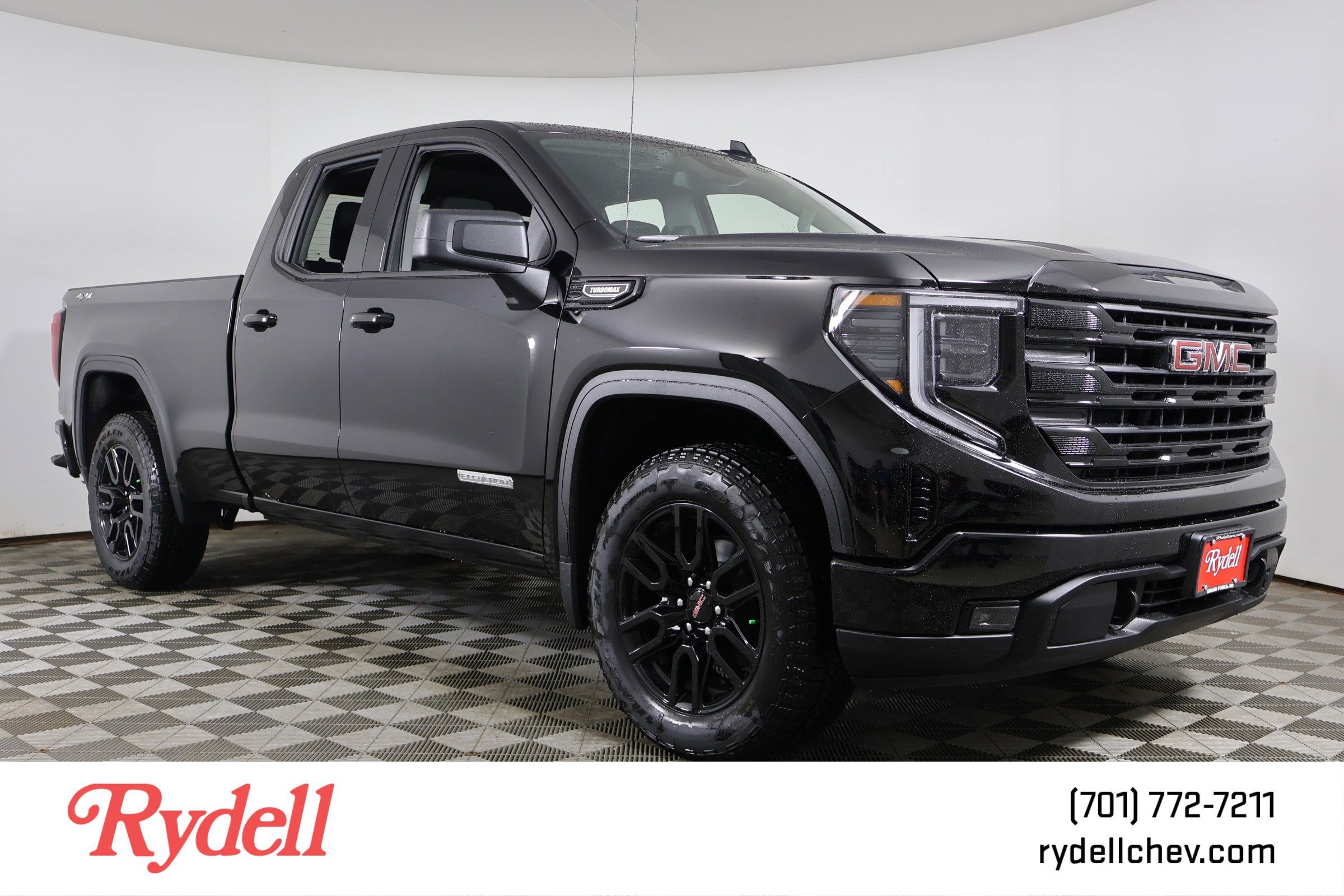 2026 GMC Sierra 1500 Elevation in Onyx Black — front three-quarter view