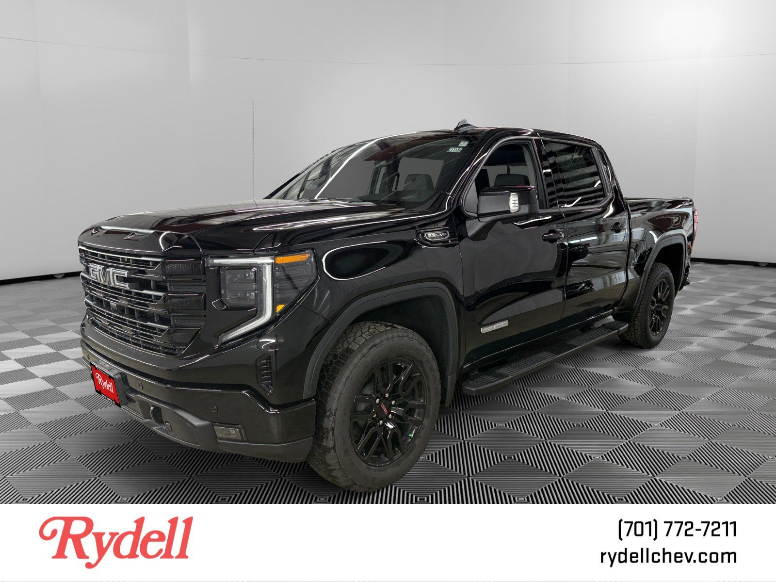 2026 GMC Sierra 1500 Elevation in Onyx Black — front three-quarter view
