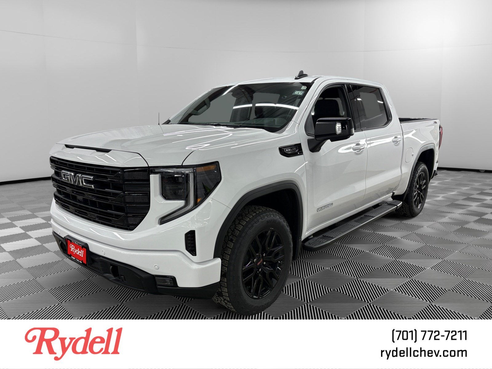 2026 GMC Sierra 1500 Elevation in Summit White — front three-quarter view