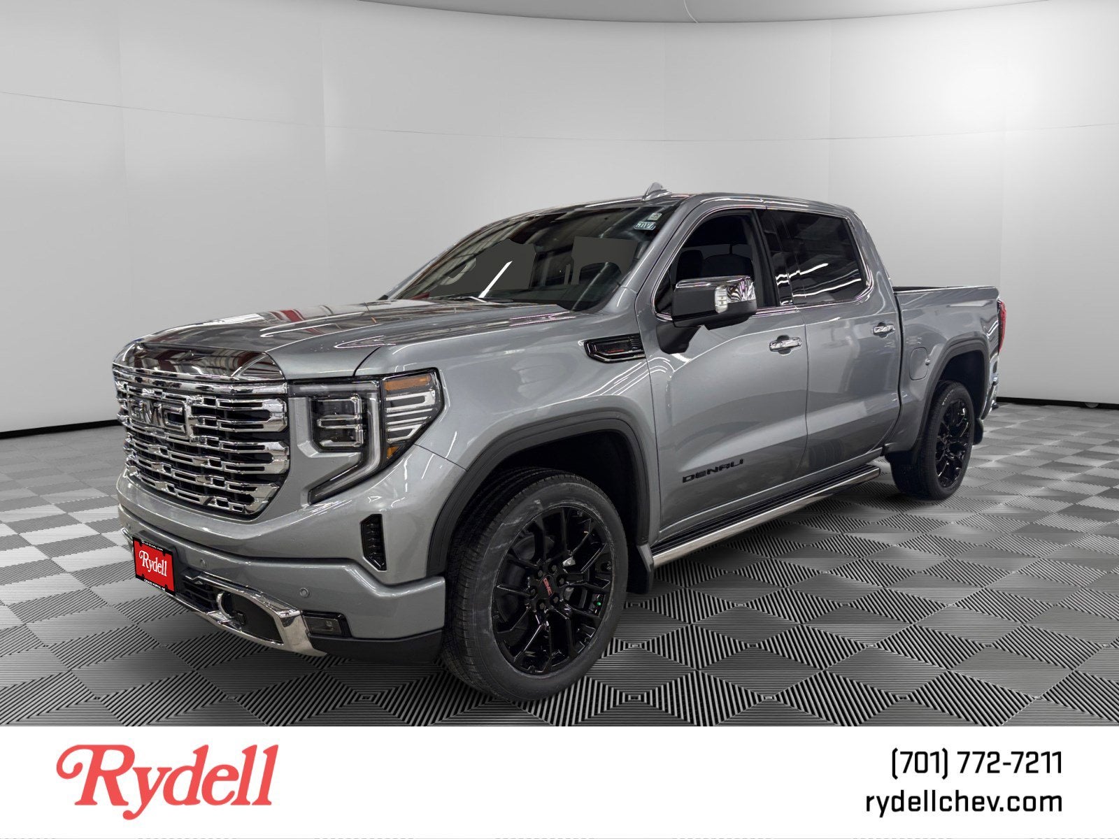 2026 GMC Sierra 1500 Denali in Sterling Metallic — front three-quarter view