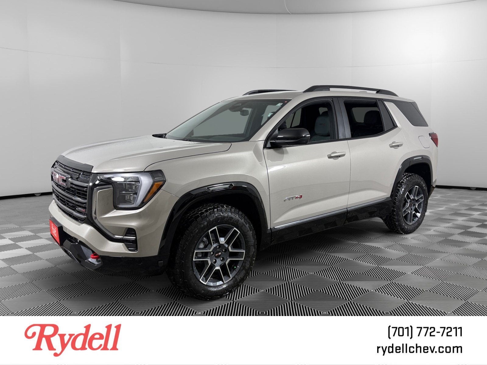 2026 GMC Terrain AT4 in Riverstone Metallic — front three-quarter view
