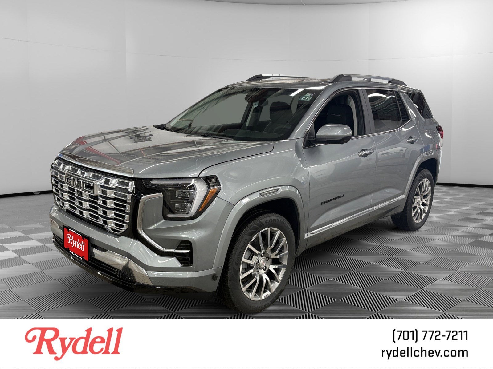 2026 GMC Terrain Denali in Sterling Metallic — front three-quarter view