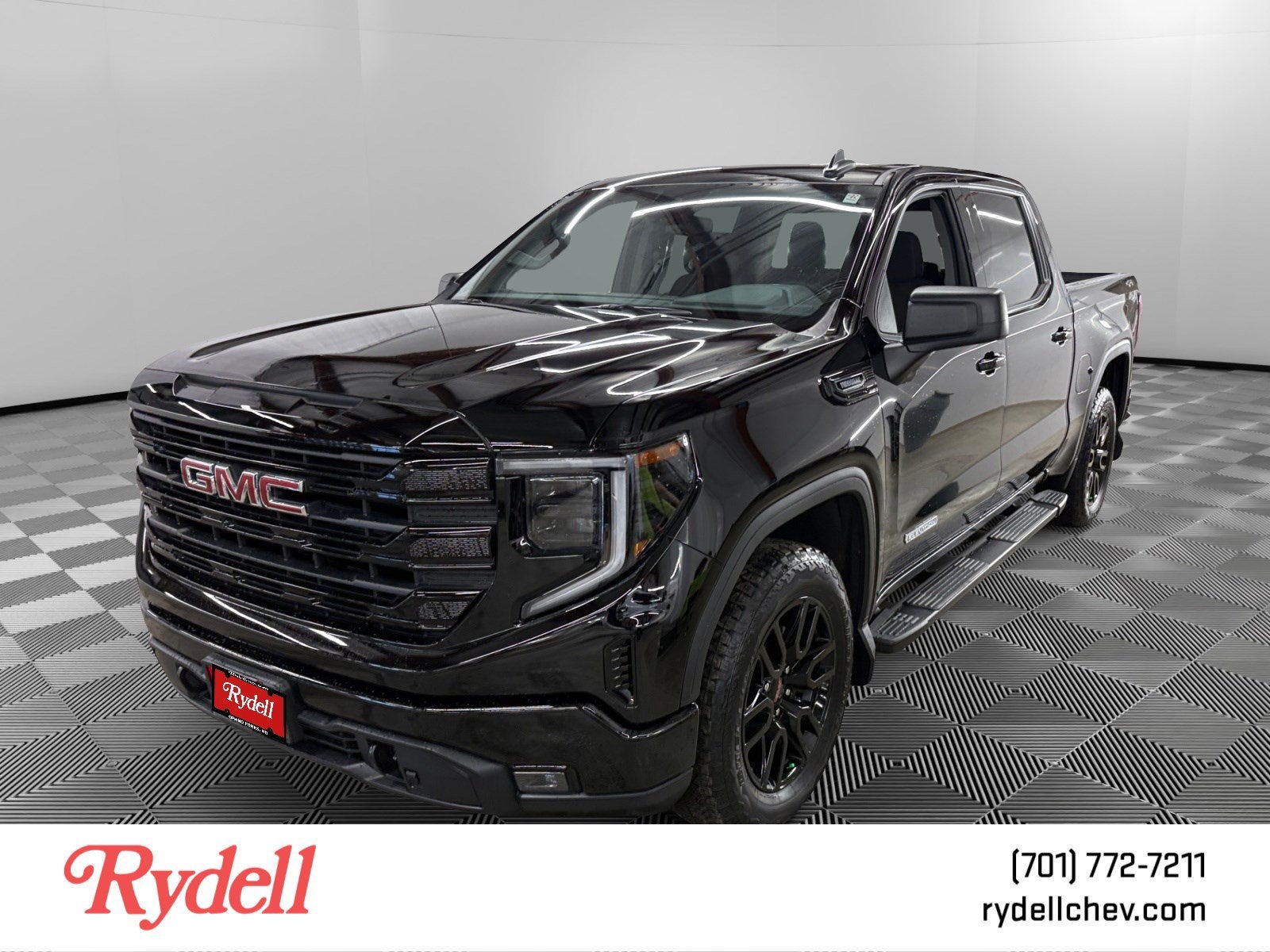 2026 GMC Sierra 1500 Elevation in Onyx Black — front three-quarter view