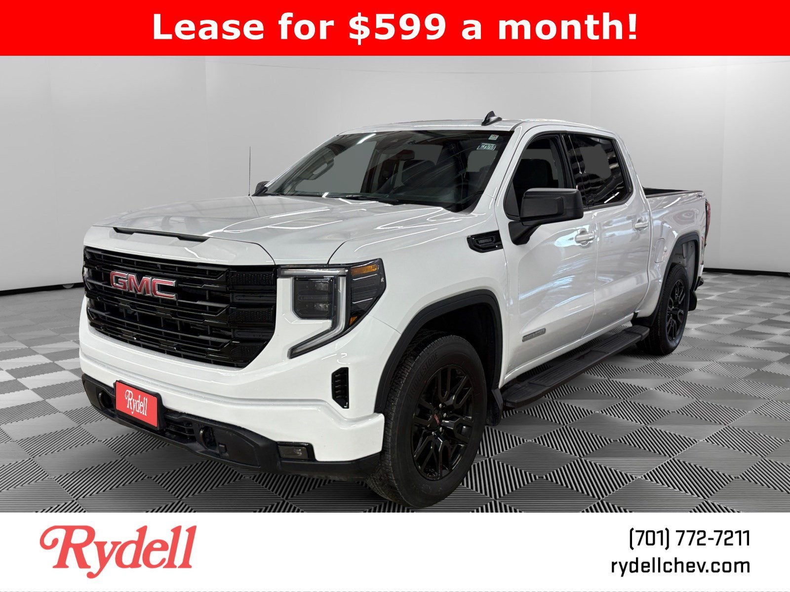 2026 GMC Sierra 1500 Elevation in Summit White — front three-quarter view