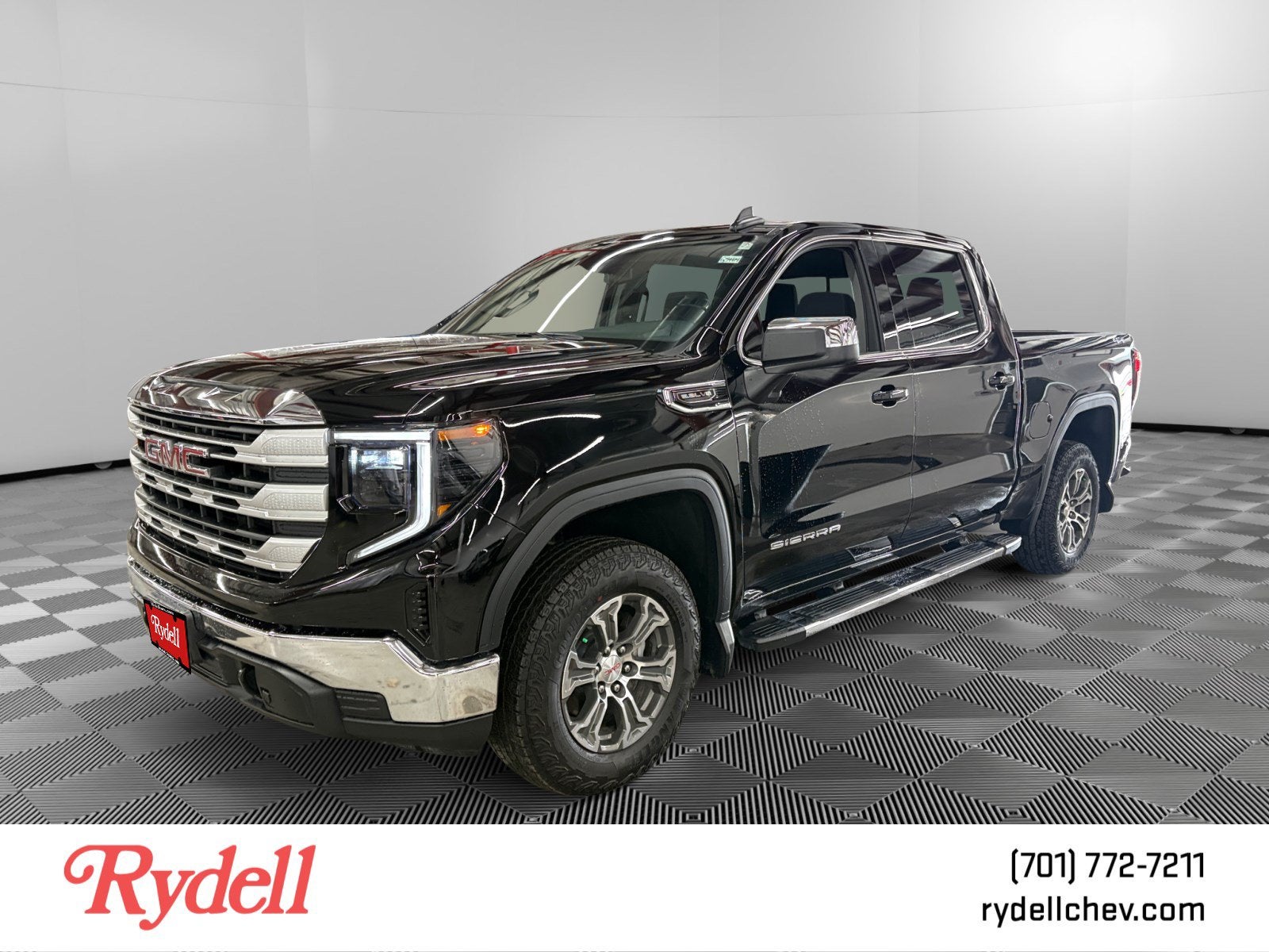 2026 GMC Sierra 1500 SLE in Onyx Black — front three-quarter view