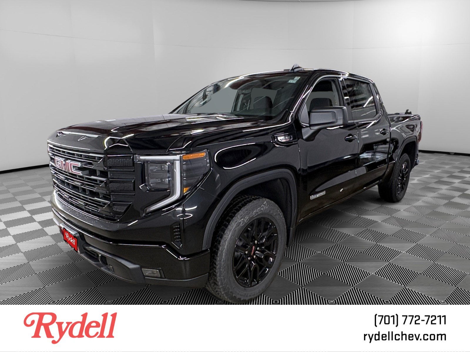 2026 GMC Sierra 1500 Elevation in Onyx Black — front three-quarter view