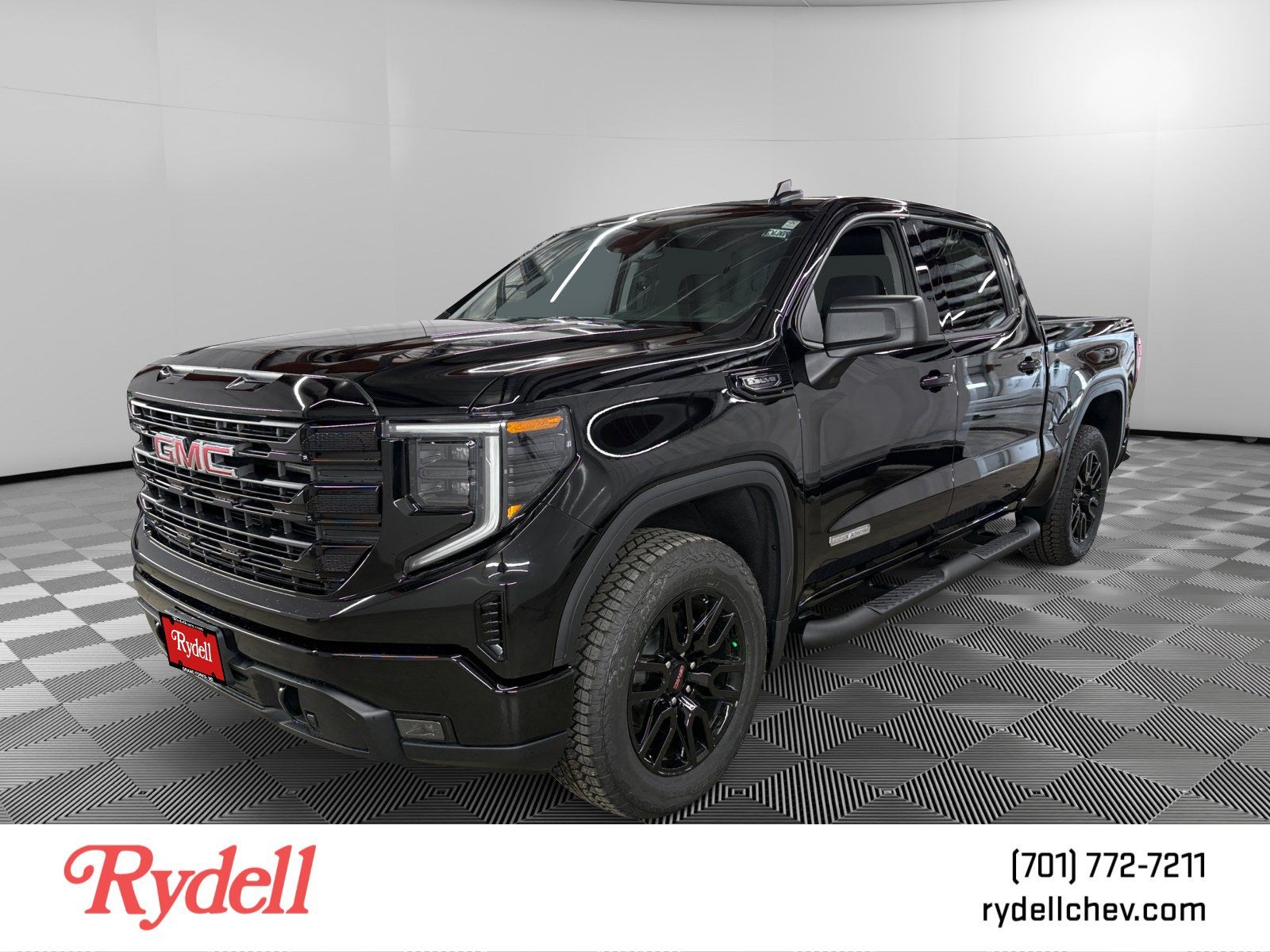2026 GMC Sierra 1500 Elevation in Onyx Black — front three-quarter view