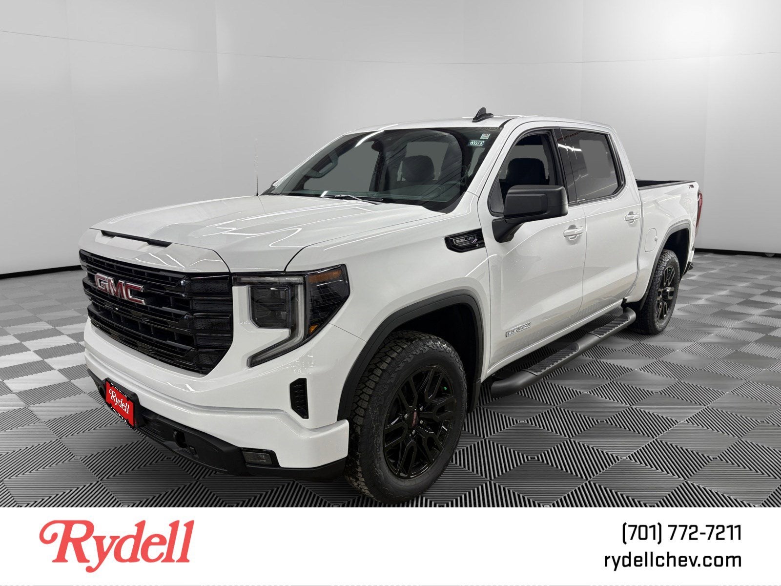 2026 GMC Sierra 1500 Elevation in Summit White — front three-quarter view