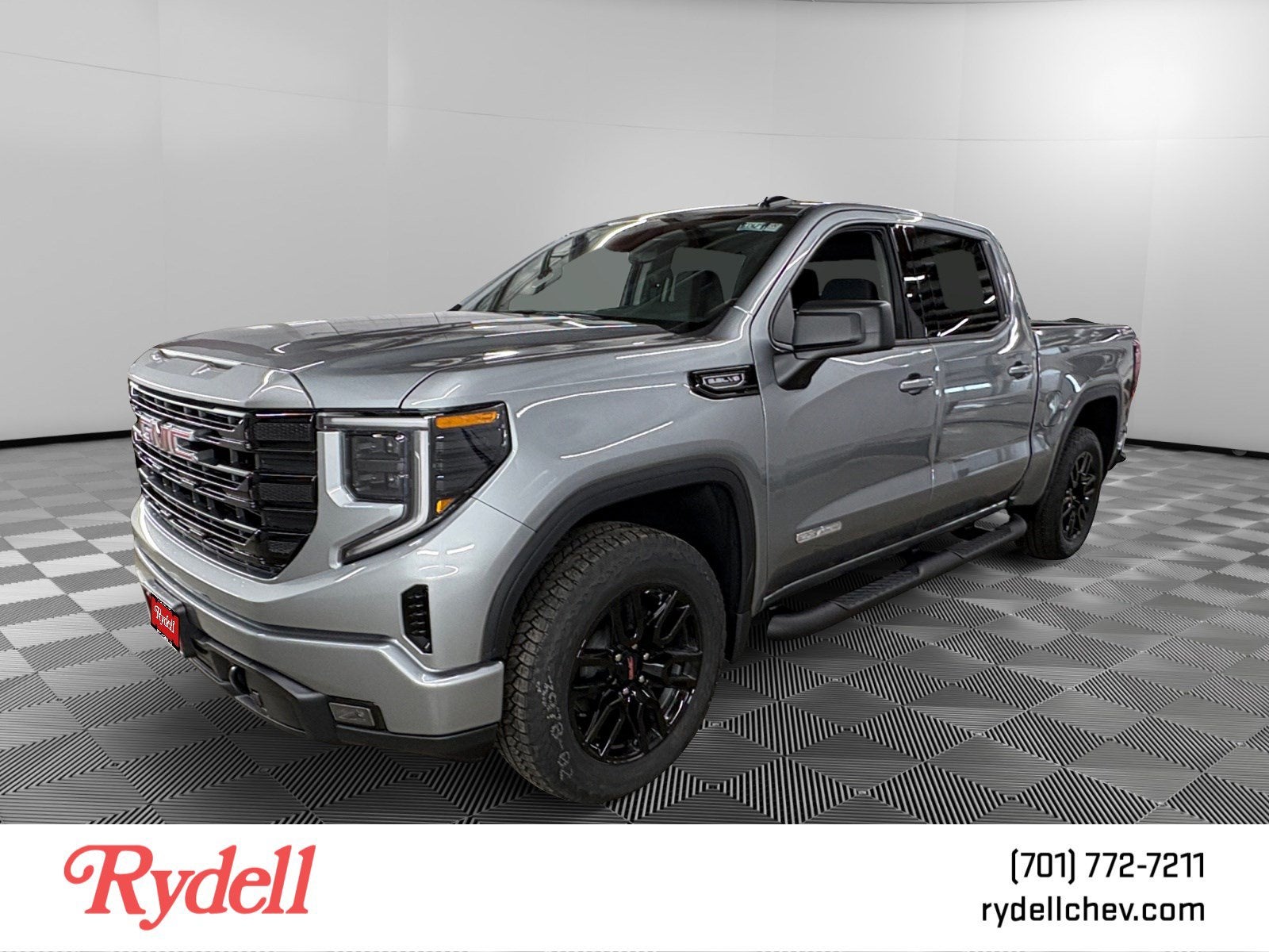 2026 GMC Sierra 1500 Elevation in Sterling Metallic — front three-quarter view