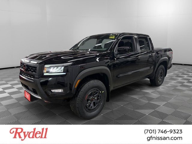 2026 Nissan Frontier PRO-4X in Super Black — front three-quarter view