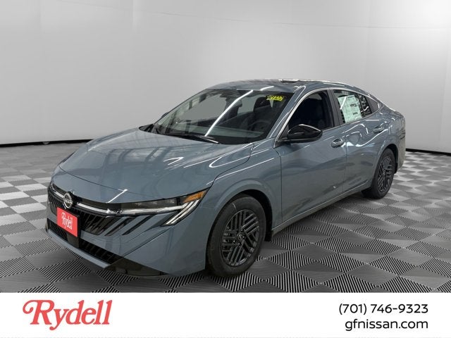 2026 Nissan Sentra SV in Atlantic Gray Metallic — front three-quarter view