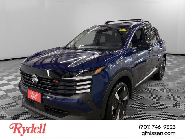 2026 Nissan Kicks SR in Deep Blue Pearl — front three-quarter view
