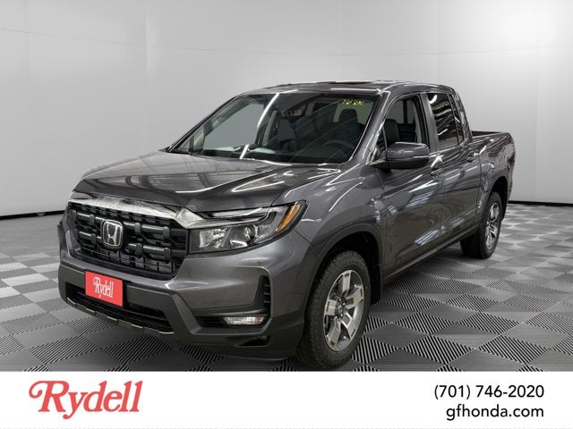 2026 Honda Ridgeline RTL in Modern Steel Metallic — front three-quarter view