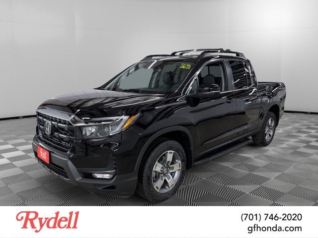 2026 Honda Ridgeline RTL in Crystal Black Pearl — front three-quarter view
