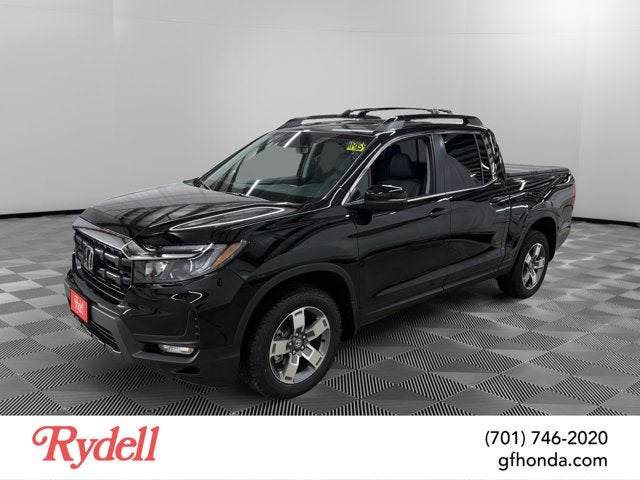 2026 Honda Ridgeline RTL in Crystal Black Pearl — front three-quarter view