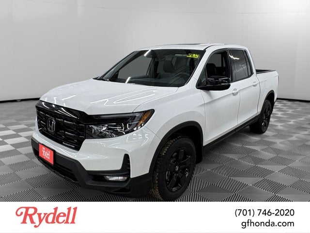 2026 Honda Ridgeline Black Edition in Platinum White Pearl — front three-quarter view