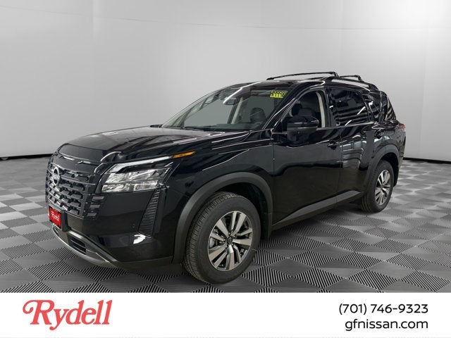 2026 Nissan Pathfinder SL in Super Black — front three-quarter view